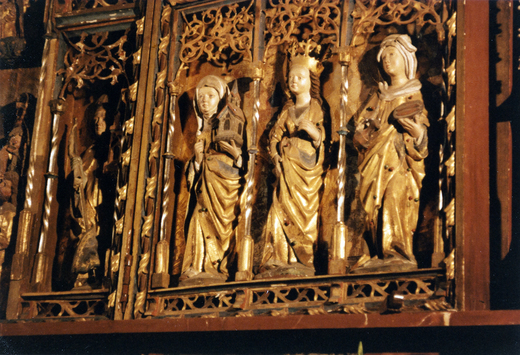Vorschaubild Stiftskirche St. Maria, St. Johannes und St. Elisabeth, Flügel, weibliche Heilige (Foto 1990)